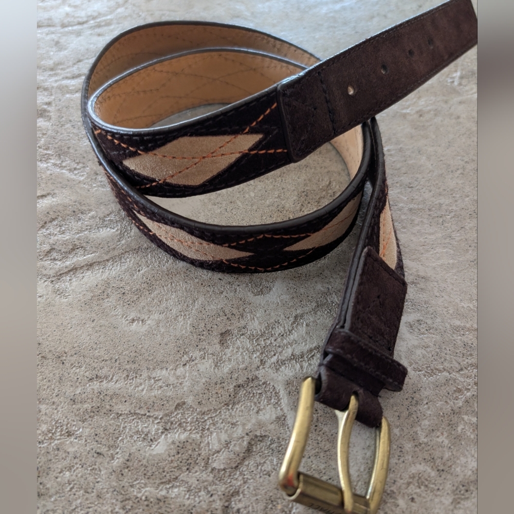 MICHAEL Michael Kors Tan Inlay Quilted Leather Belt Size Large